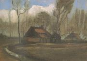 Vincent Van Gogh Farmhouses among Trees (nn04) oil painting artist